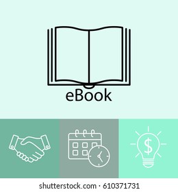 Line icon-  e-book