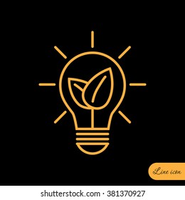 Line icon- eco energy concept