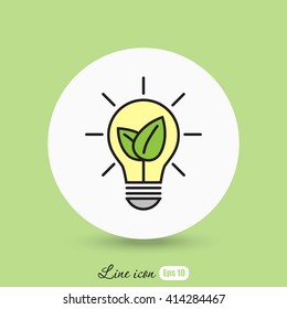 Line icon- eco energy concept