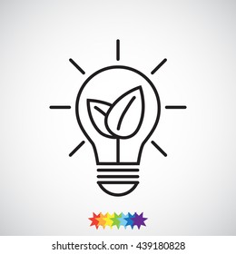 Line icon- eco energy concept