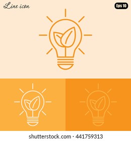 Line icon- eco energy concept