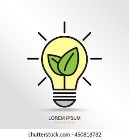 Line icon- eco energy concept