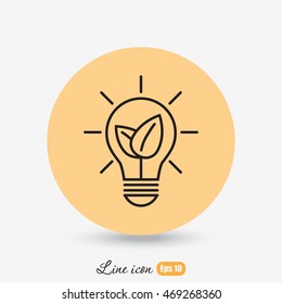 Line icon- eco energy concept