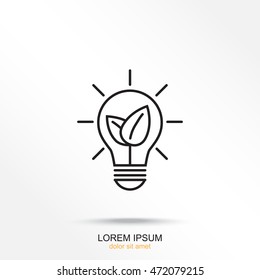Line icon- eco energy concept