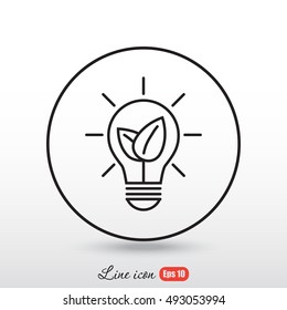 Line icon- eco energy concept
