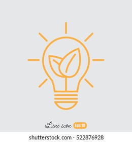 Line icon- eco energy concept