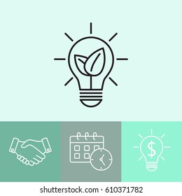 Line icon- eco energy concept