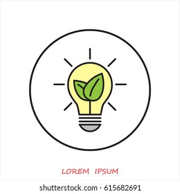 Line icon- eco energy concept