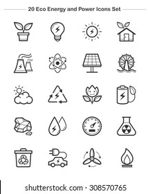 Line icon - Eco Energy and Power icons set, thick line
