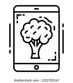 Line icon of eco friendly house 
