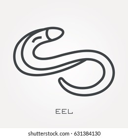 Line icon eel
