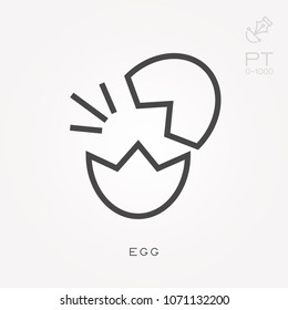 Line icon egg