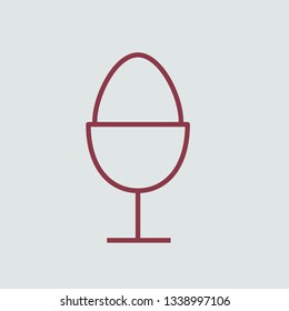 Line icon with egg