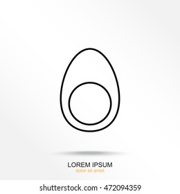 Line icon- egg