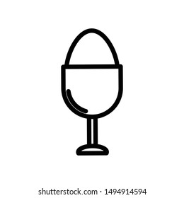line icon for egg with egg tray 