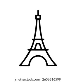 line icon eiffel tower vector on white background
Vector line icon on white background