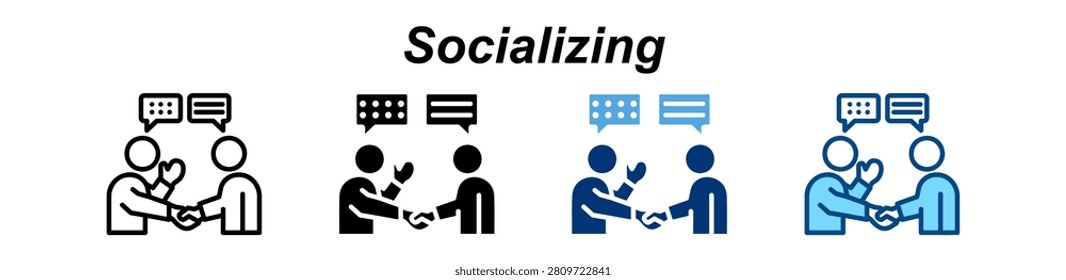 Line icon of elderly people socializing and building meaningful connections in a supportive community environment. Ideal for healthcare, retirement, and senior lifestyle projects.