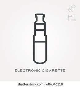 Line icon electronic cigarette