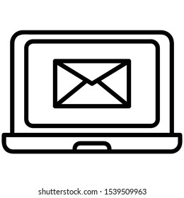 A line icon for email