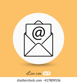 Line icon-  e-mail