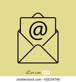 Line icon-  e-mail