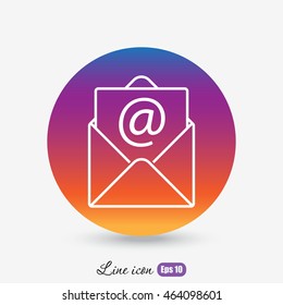 Line icon-  e-mail