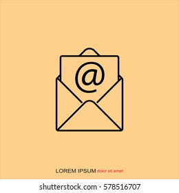 Line icon-  e-mail