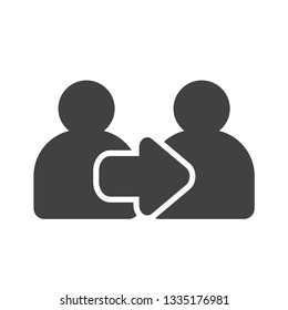 Line icon Employee or people Replacement or swap position concept for business management -  Illustration Vector