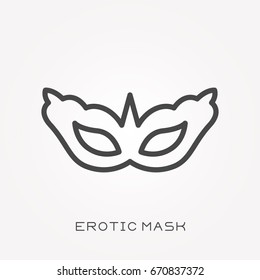 Line icon erotic mask