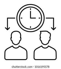 
Line icon event management. Schedule planning
