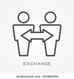 Line icon exchange