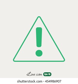 Line icon-  Exclamation danger