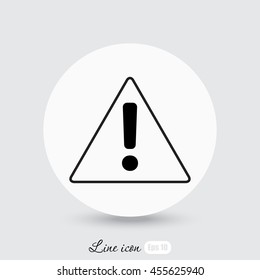 Line icon-  Exclamation danger