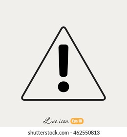 Line icon-  Exclamation danger