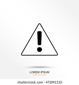 Line icon-  Exclamation danger