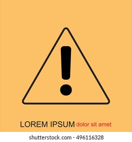 Line icon-  Exclamation danger