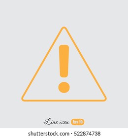 Line icon-  Exclamation danger