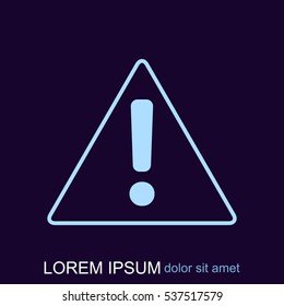 Line icon-  Exclamation danger