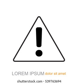 Line icon-  Exclamation danger