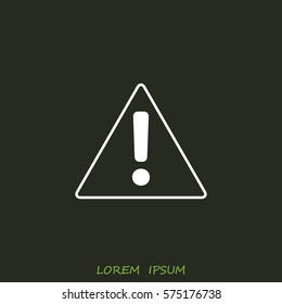 Line icon-  Exclamation danger