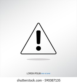Line icon-  Exclamation danger
