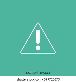 Line icon-  Exclamation danger