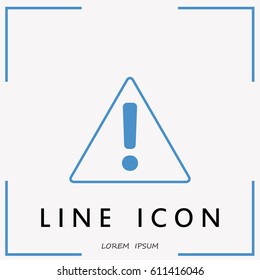 Line icon-  Exclamation danger