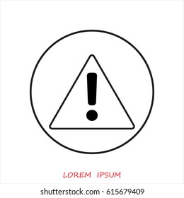 Line icon-  Exclamation danger