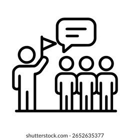 line icon Excursion on white background vector
Vector line icon on white background