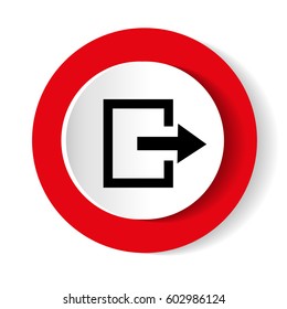 Line icon exit. Icon sign out. Vector illustration.