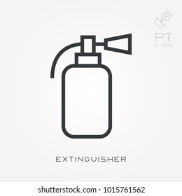 Line icon extinguisher