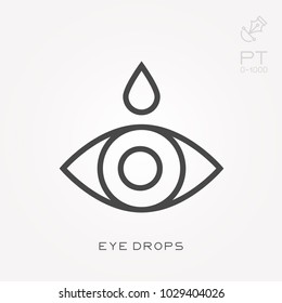 Line icon eye drops