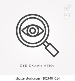 Line Icon Eye Examination