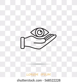 Line icon-  eye protection